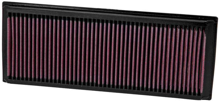 K And N Engineering Air Filter Element - Panel - 13.438 x 5.313 - 1.188 in Tall - Reusable Cotton - Red - Various Audi
