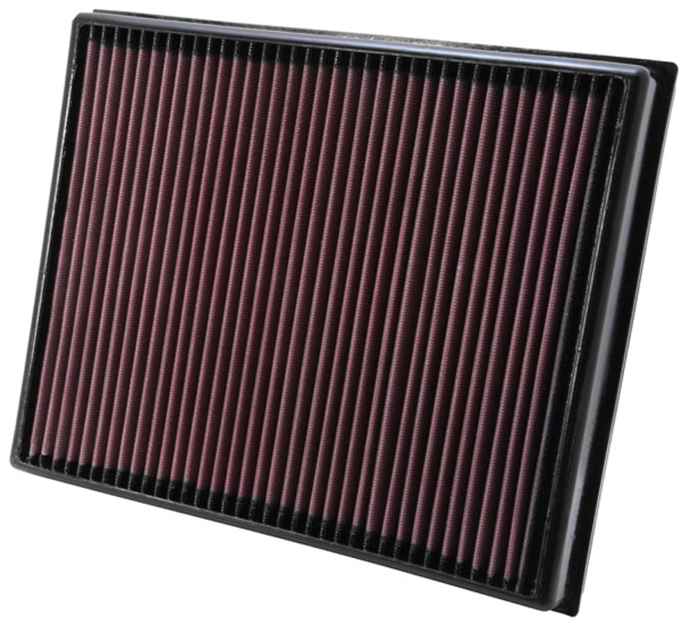 K And N Engineering Air Filter Element - Panel - 12.375 x 10.25 in - 1.625 in Tall - Reusable Cotton - Red -