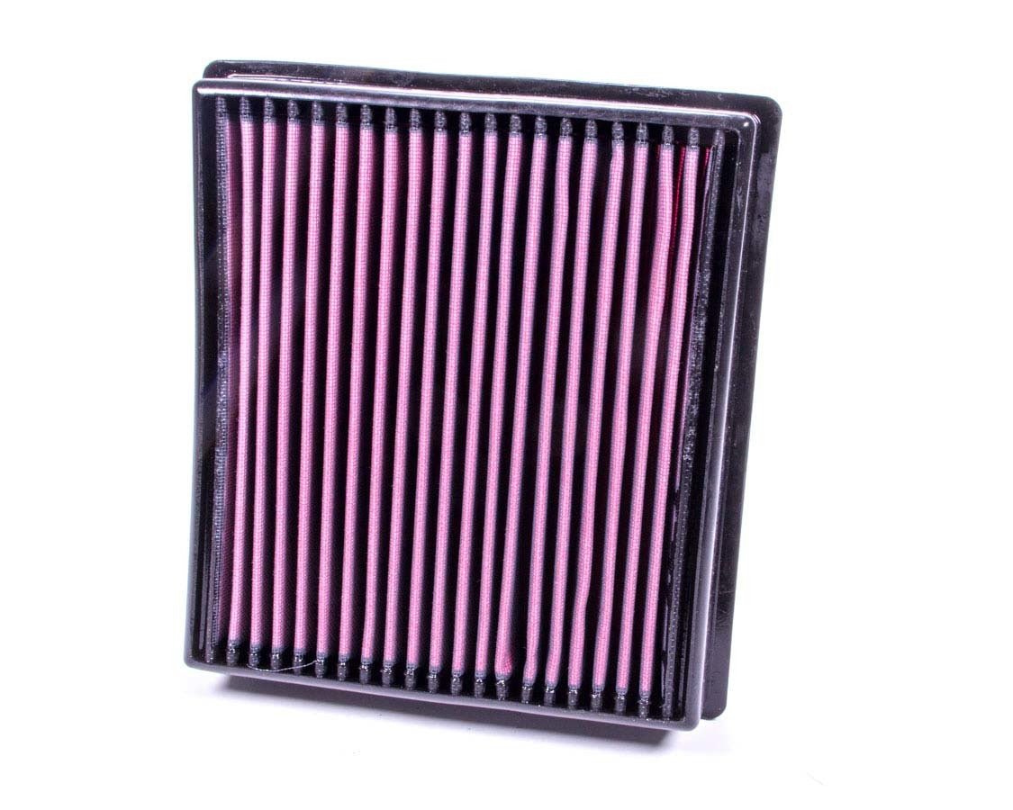 K And N Engineering Air Filter Element - Panel - 11 x 10.031 in - 1.125 in Tall - Reusable Cotton - Red - Dodge Ram