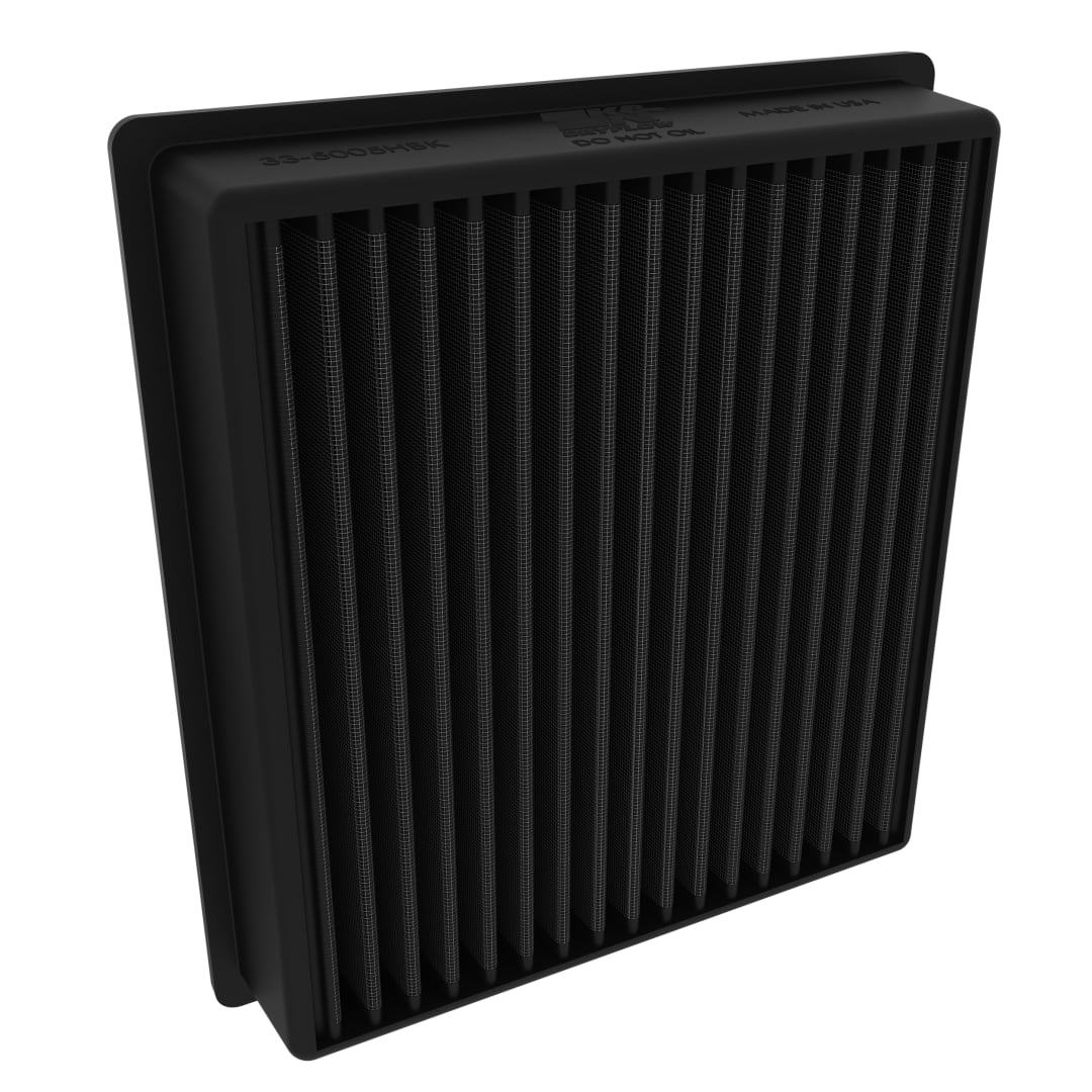 K And N Engineering Air Filter Element - Dryflow - Panel - 11 x 10.031 in - 1.125 in Tall - Cotton / Synthetic - Black