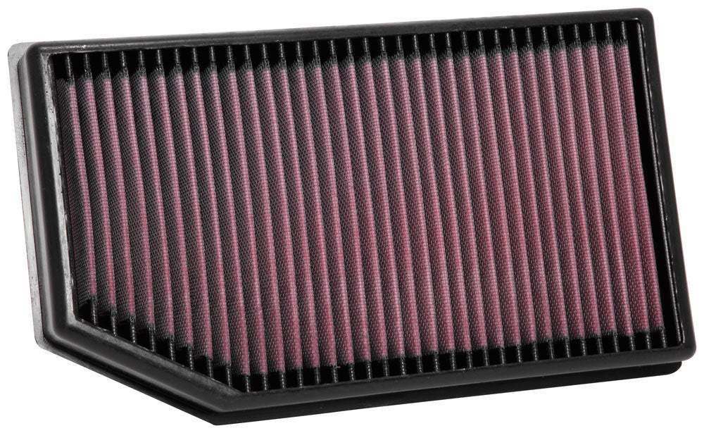 K And N Engineering Air Filter Element - Panel - 12.063 x 7.063 in - 1.625 in Tall - Reusable Cotton - Red - Jeep