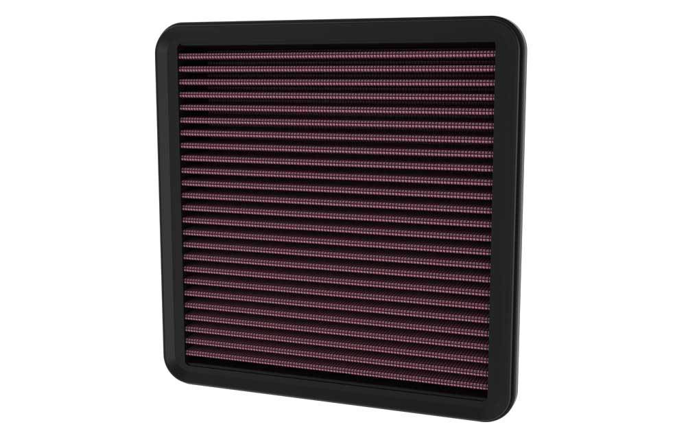 K And N Engineering Air Filter Element - Panel - 8.875 x 8.875 in - 1.5 in Tall - Reusable Cotton - Red - Hyundai