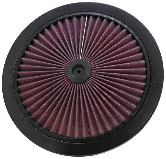 K And N Engineering Air Cleaner Lid - X-Stream Top - 14 in Round - Aluminum - Black Powder Coat - Each