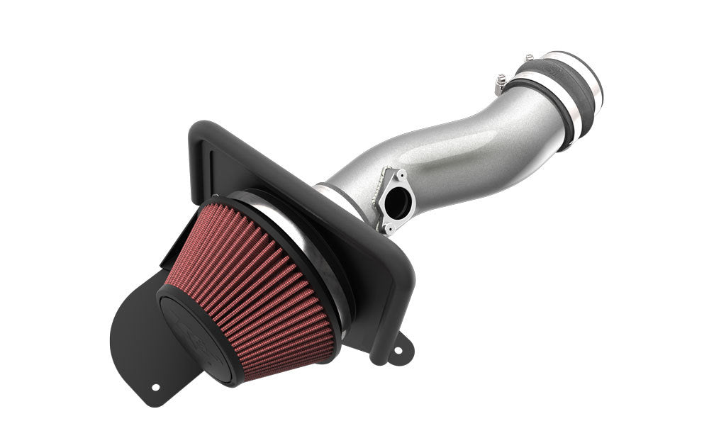 K And N Engineering Air Induction System - 69 Series Typhoon - Reusable Oiled Filter - Aluminum - Gray Powder Coat -