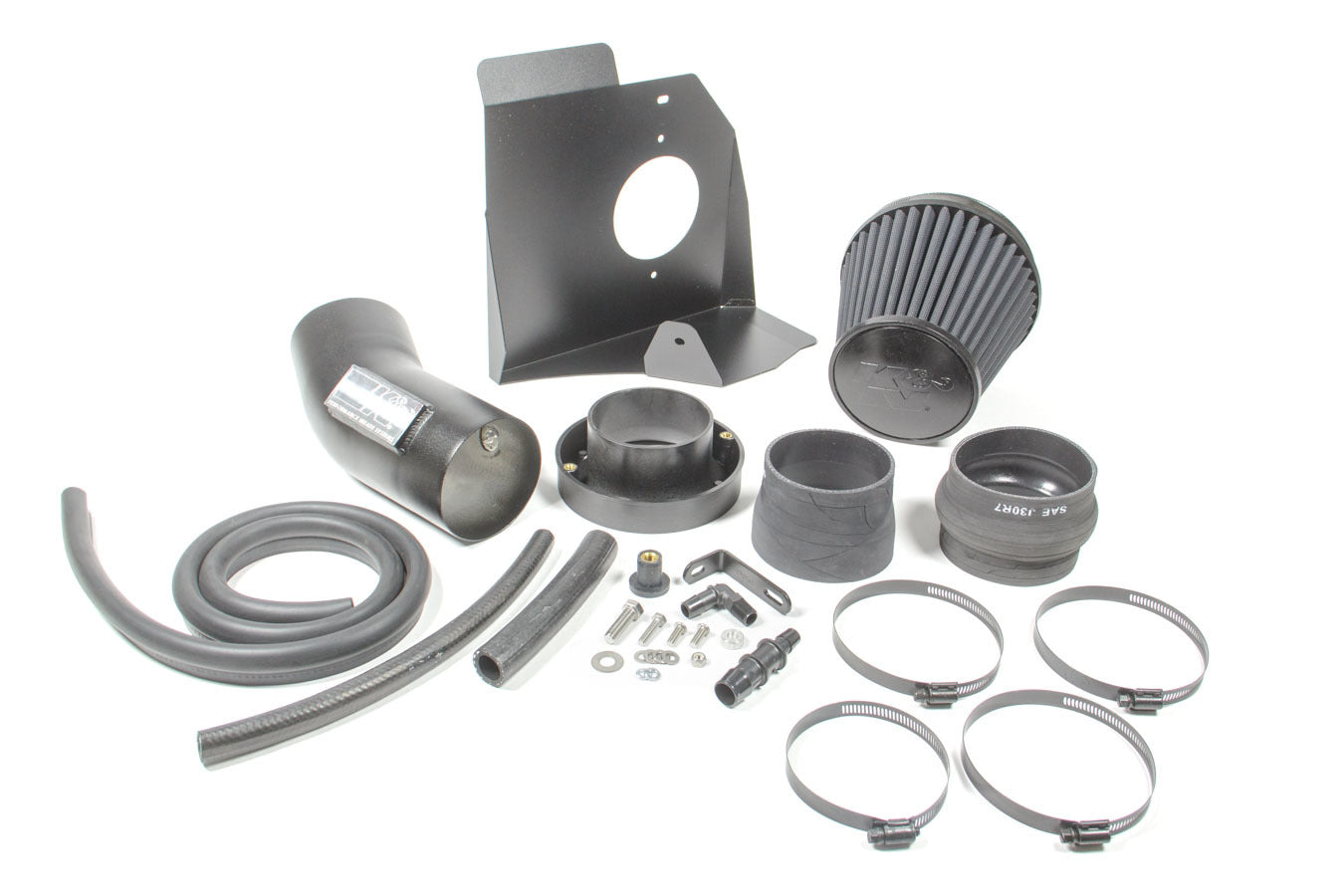 K And N Engineering Air Induction System - 71 Series - Reusable Oiled Filter - Aluminum - Black Powder Coat - Dodge