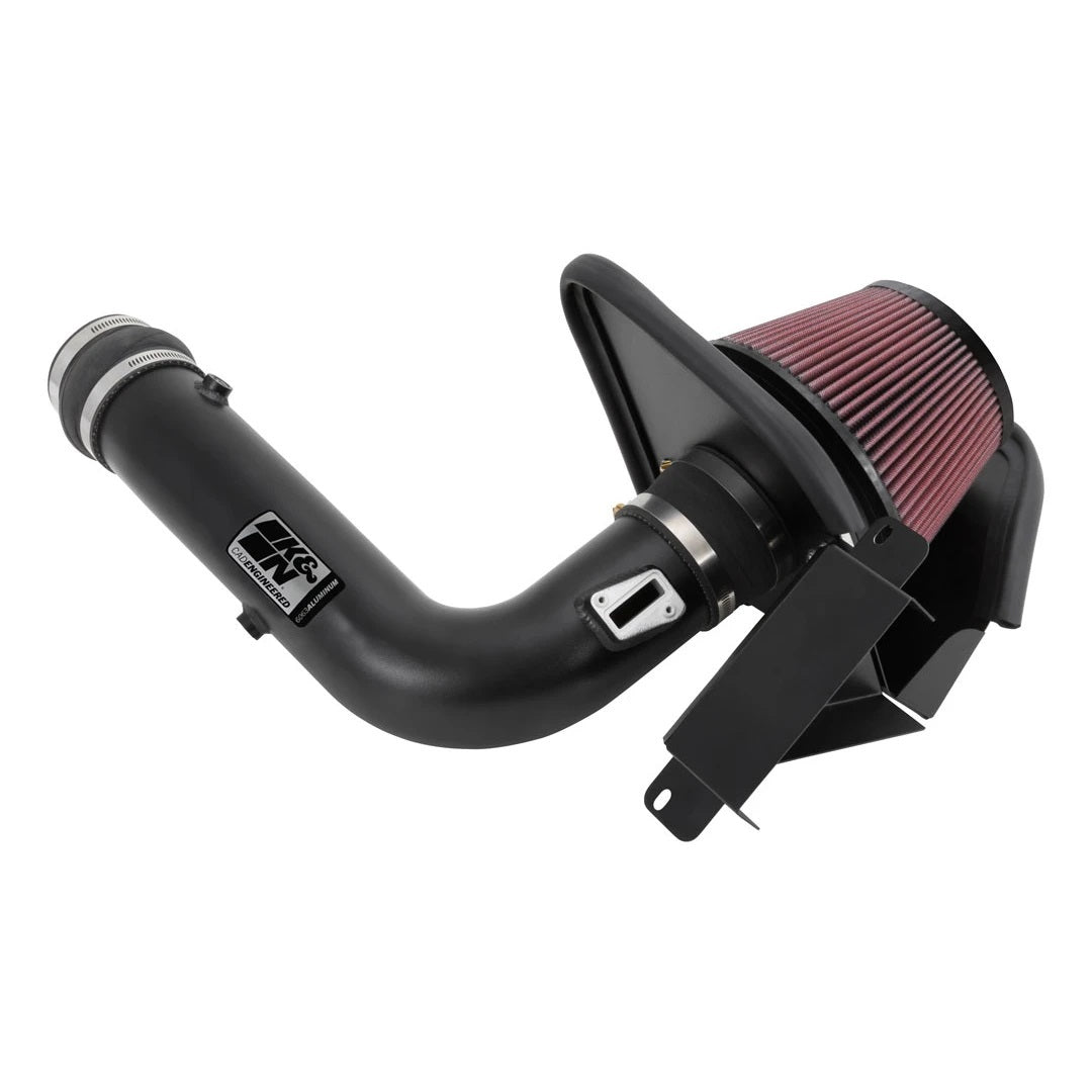 K And N Engineering Air Induction System - 77 Series - Reusable Oiled Filter - Aluminum - Black Powder Coat - Ford