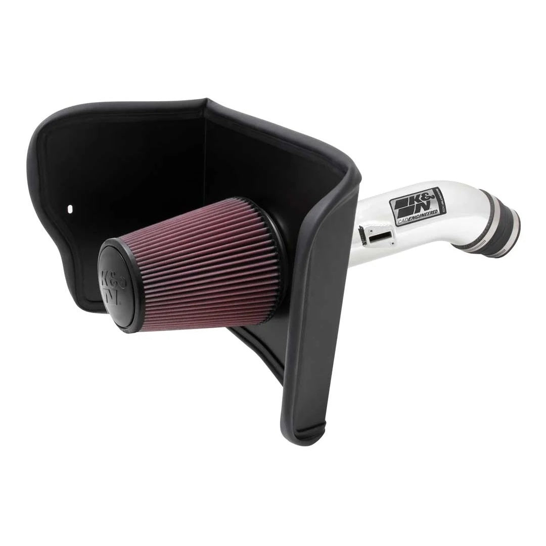 K And N Engineering Air Induction System - 77 Series - Reusable Oiled Filter - Aluminum - Polished - Toyota Sequoia /