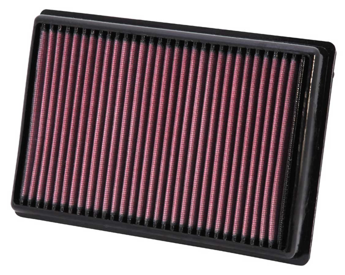 K And N Engineering Air Filter Element - Panel - 9.125 x 6.156 in - 1.125 in Tall - Reusable Cotton - Red - BMW