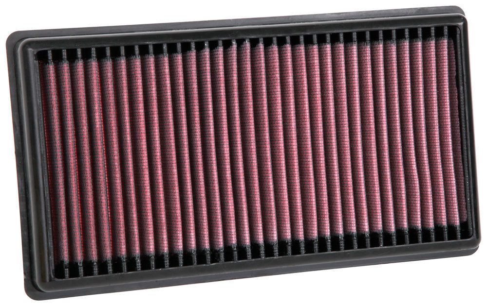 K And N Engineering Air Filter Element - Panel - 9.688 x 5.328 in - 1 in Tall - Reusable Cotton - Red - BMW S1000RR /