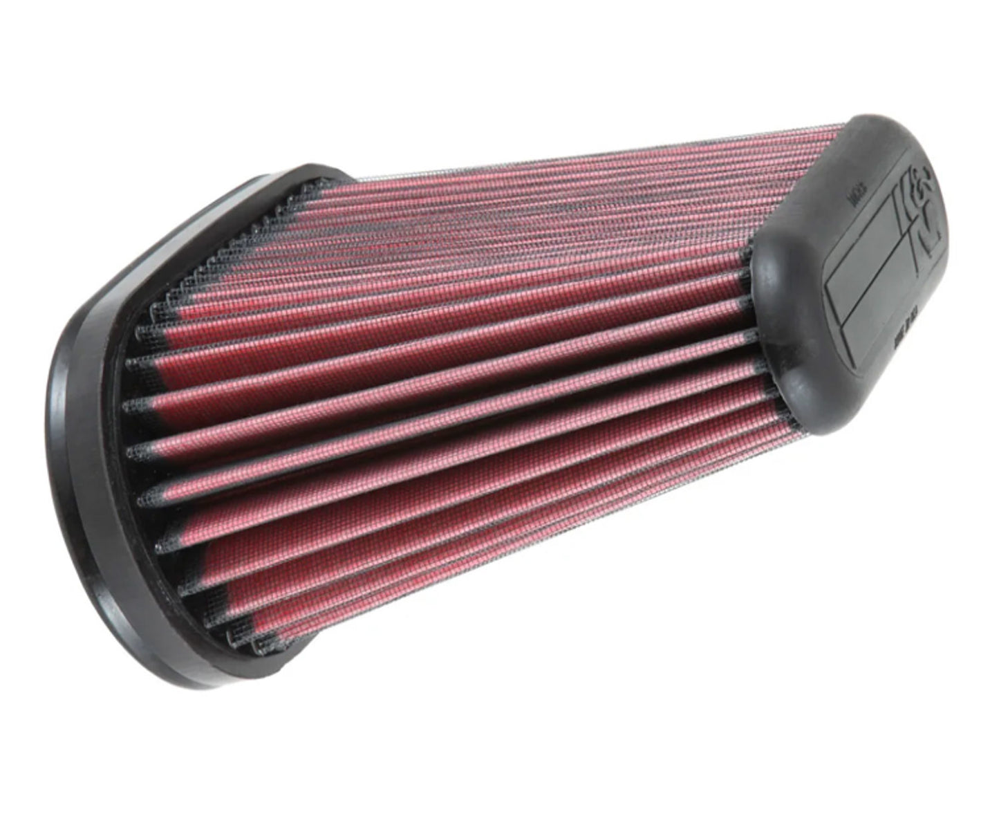 K And N Engineering Air Filter Element - Conical - 9.625 x 5 in Base - 6.75 in x 2.438 in Top - Reusable Cotton - Red