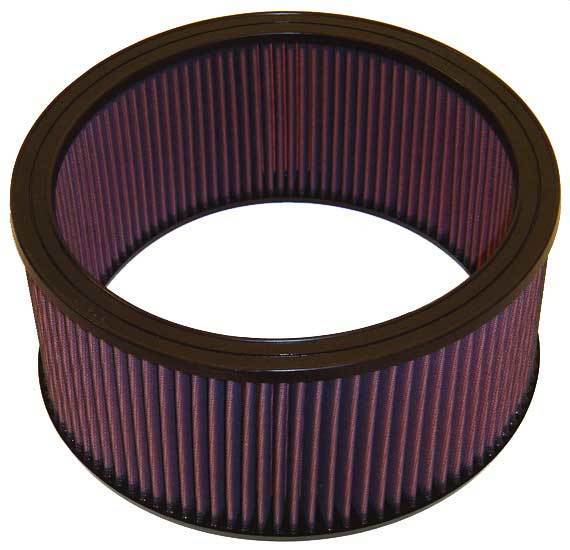 K And N Engineering Air Filter Element - Round - 12 in Diameter - 5.5 in Tall - Reusable Cotton - Red - GM Fullsize