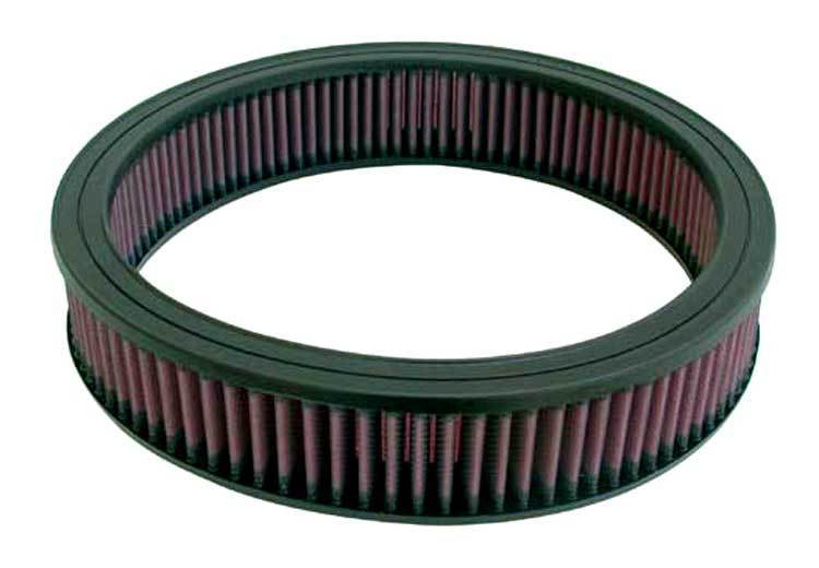 K And N Engineering Air Filter Element - 12 in Diameter - 2.5 in Tall - Reusable Cotton - Red - Ford / GM - Each