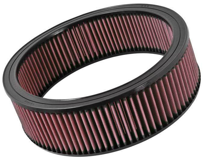 K And N Engineering Air Filter Element - 12 in Diameter - 3.438 in Tall - Reusable Cotton - Red - GM 1968-97 - Each