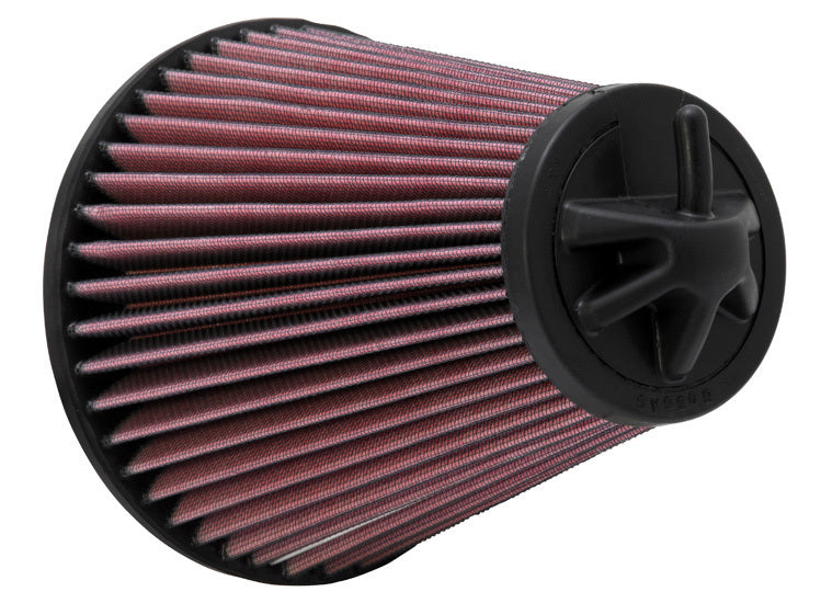 K And N Engineering Air Filter Element - Conical - 7 in Base - 3.75 in Top OD - 7.563 in Tall - Reusable Cotton - Red