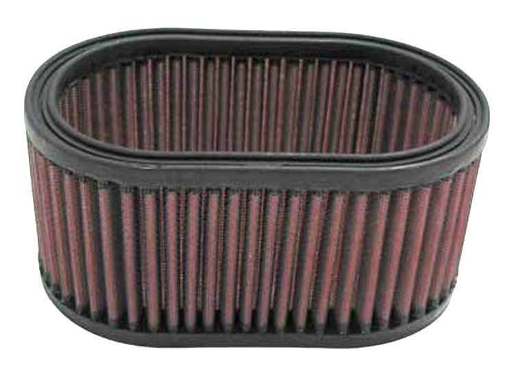 K And N Engineering Air Filter Element - Oval - 7 x 4.5 in - 3.313 in Tall - Reusable Cotton - Red - Universal - Each