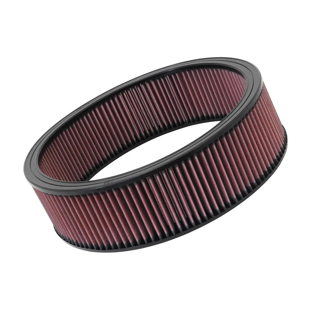 K And N Engineering Air Filter Element - 14 in Diameter - 4 in Tall - Reusable Cotton - Red - Universal - Each