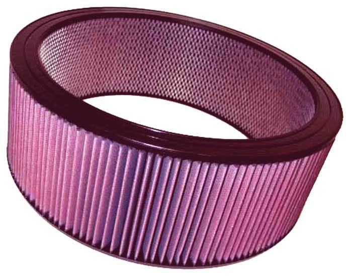 K And N Engineering Air Filter Element - Round - 17 in Diameter - 6 in Tall - Reusable Cotton - Red - Universal - Each