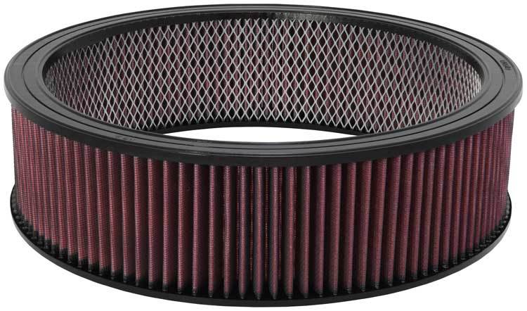 K And N Engineering Air Filter Element - 14 in Diameter - 4 in Tall - Reusable Cotton - Red - Universal - Each