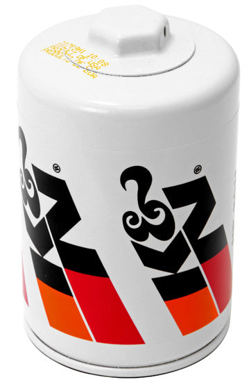 K And N Engineering Oil Filter - Canister - Screw-On - 4.781 in Tall - 22 mm x 1.50 Thread - Steel - White Paint -
