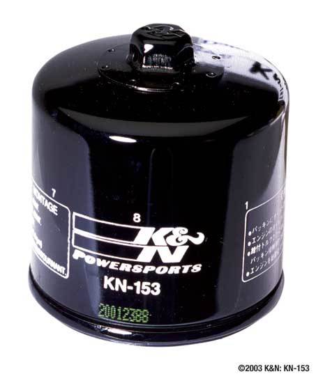 K And N Engineering Oil Filter - Canister - Screw-On - 3.344 in Tall - 16 mm x 1.50 Thread - Steel - Black Paint -