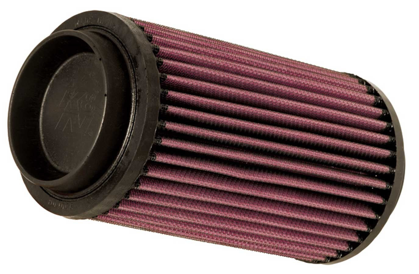 K And N Engineering Air Filter Element - Round - 4 in Diameter - 7 in Tall - Reusable Cotton - Red - Polaris Sportsman