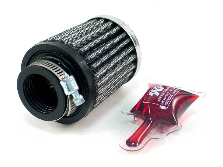 K And N Engineering Air Filter Element - Conical - Clamp-On - 2.25 in Base - 2 in Top - 2.5 in Tall - 1.125 in Flange