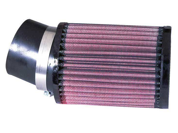K And N Engineering Air Filter Element - Round - Clamp-On - 3.75 in Diameter - 5 in Tall - 2.438 in Flange - Reusable