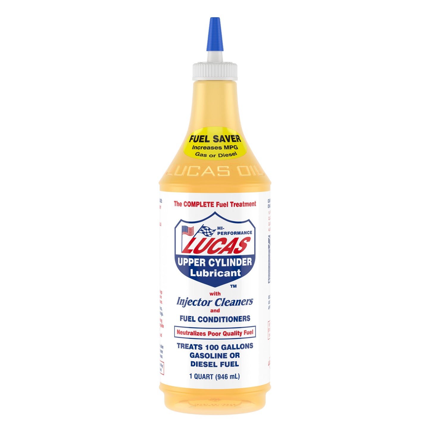 Lucas Oil Fuel Additive - Upper Cylinder Lube - System Cleaner - Lubricant - 1 qt Bottle - Diesel / Gas - Each