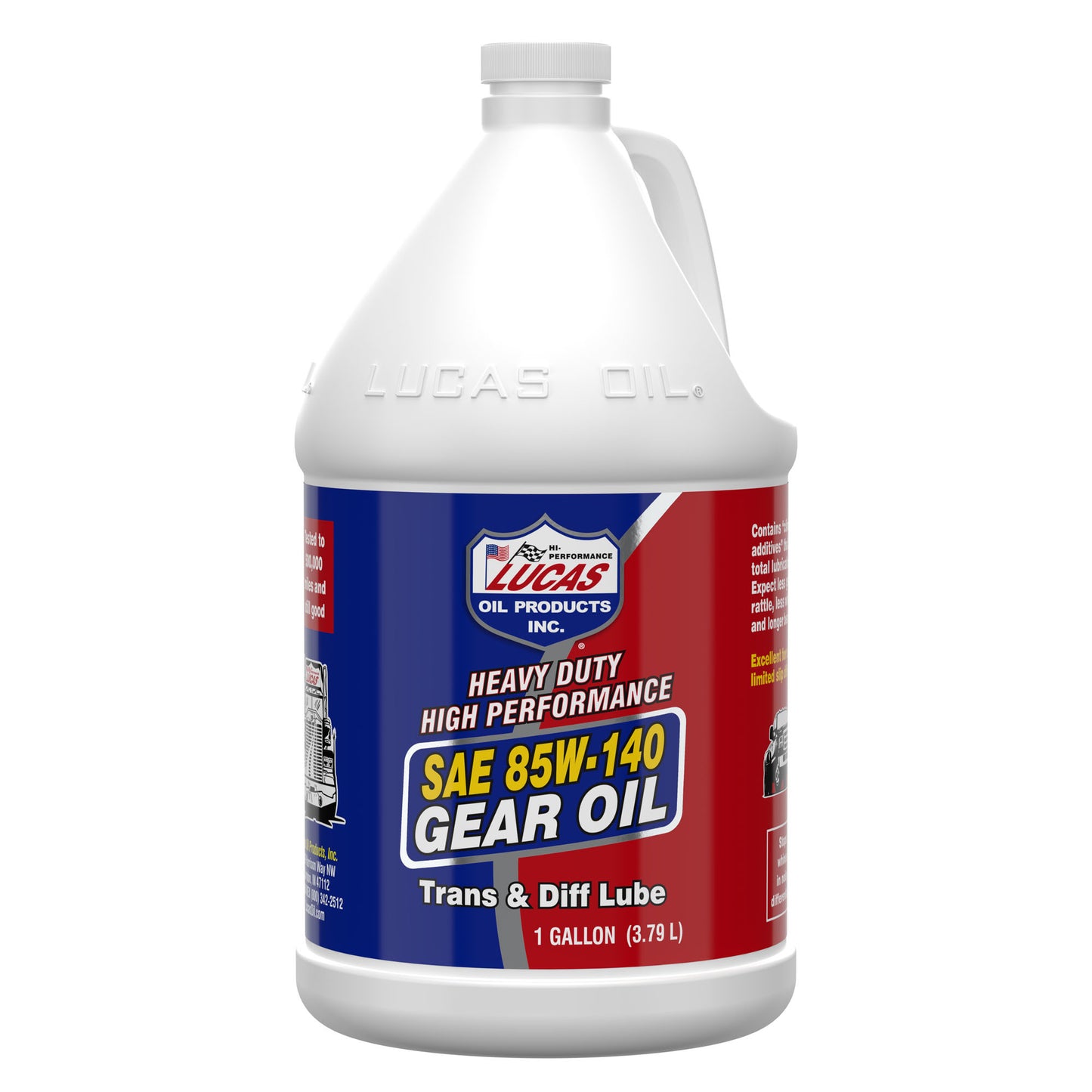 Lucas Oil Gear Oil - Heavy Duty - 85W140 - Limited Slip Additive - Conventional - 1 gal Jug - Each