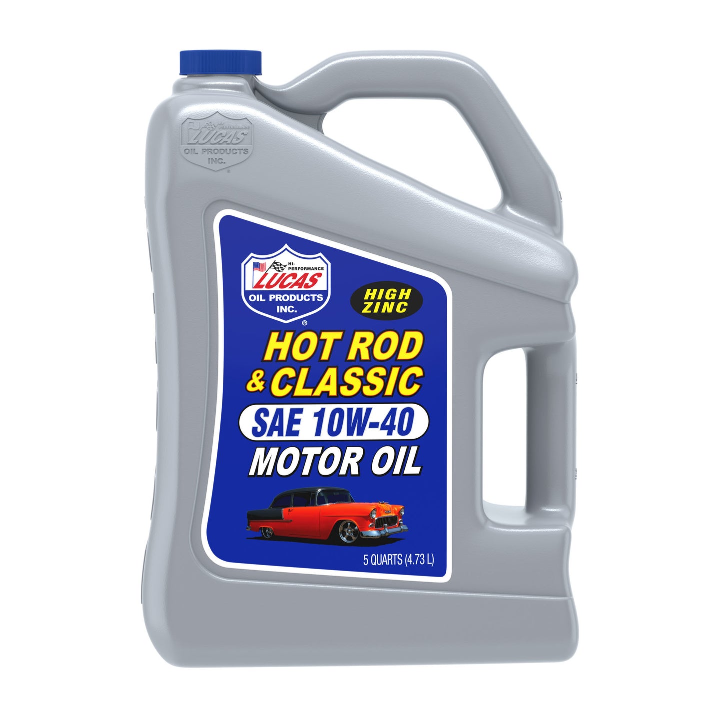 Lucas Oil Motor Oil - Hot Rod and Classic Car - High Zinc - 10W40 - Conventional - 5 qt Jug - Each