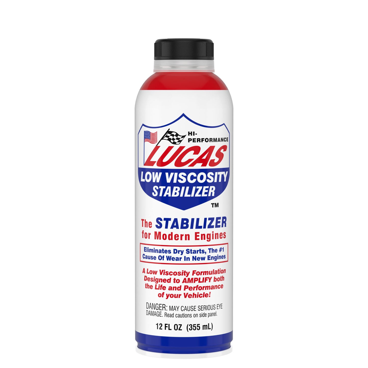 Lucas Oil Motor Oil Additive - Low Viscosity Stabilizer - 12 oz Bottle - Each