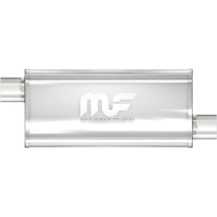 Magnaflow Perf Exhaust Muffler - 3 in Offset Inlet - 3 in Offset Outlet - 14 x 8 x 5 in Oval Body - 20 in Long -