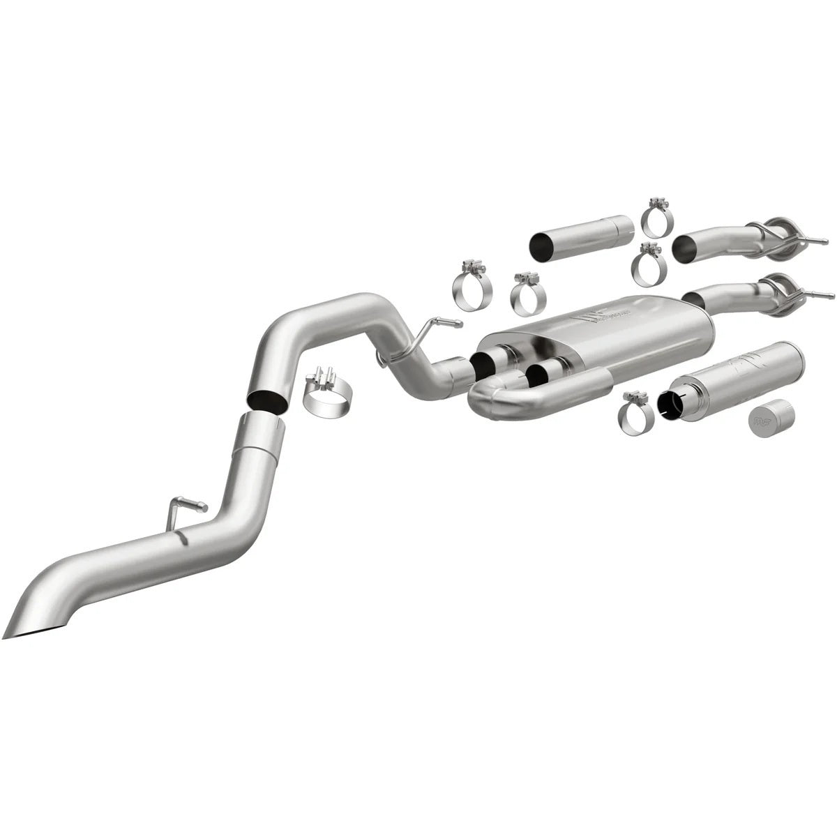 Magnaflow Perf Exhaust Exhaust System - Overland Series - Cat-Back - Single Rear Exit - 3 in Diameter - Stainless -