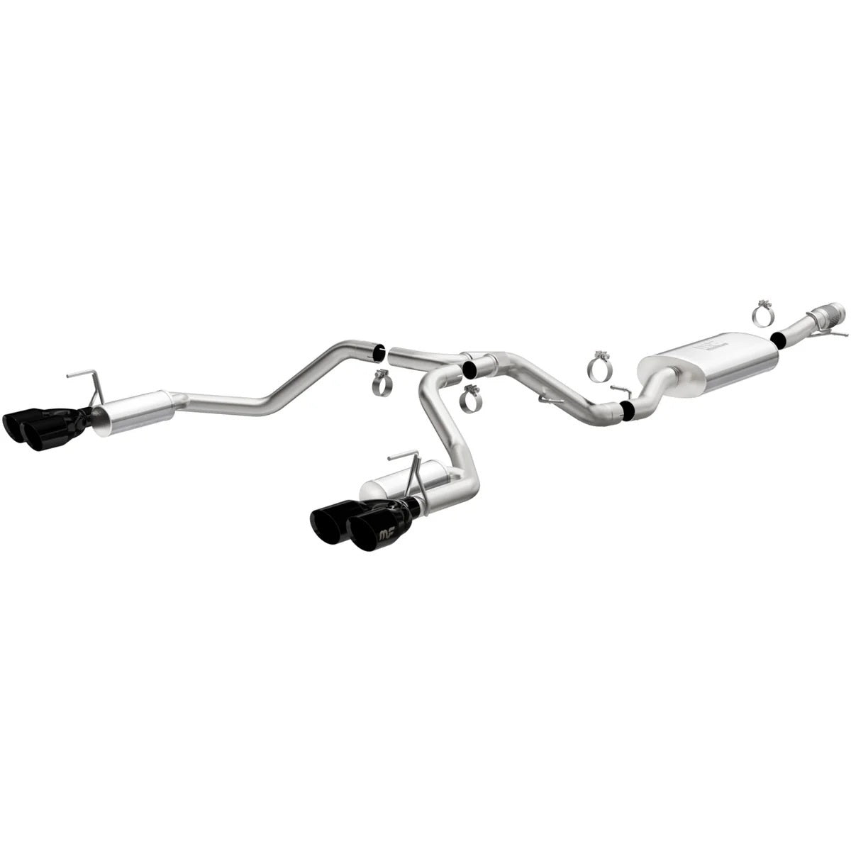 Magnaflow Perf Exhaust Exhaust System - Street Series - Cat-Back - 3 in Diameter - 4 in Dual Black Tips - Stainless -