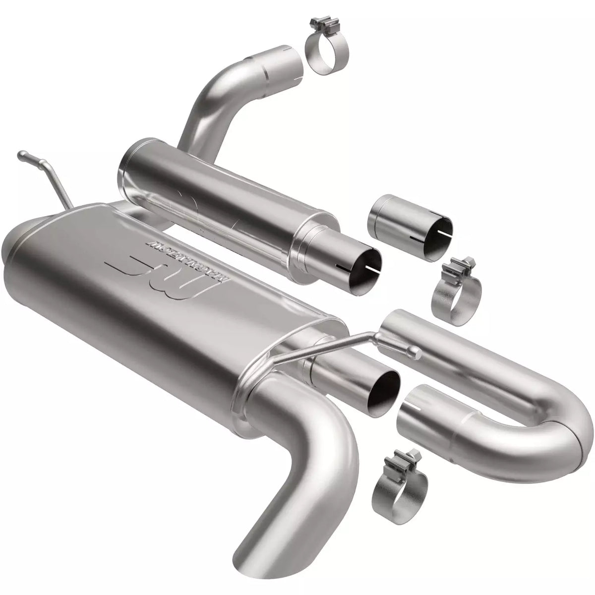 Magnaflow Perf Exhaust Exhaust System - Overland Series - 2.5 in Diameter - Single Exit - Stainless - Natural - Jeep
