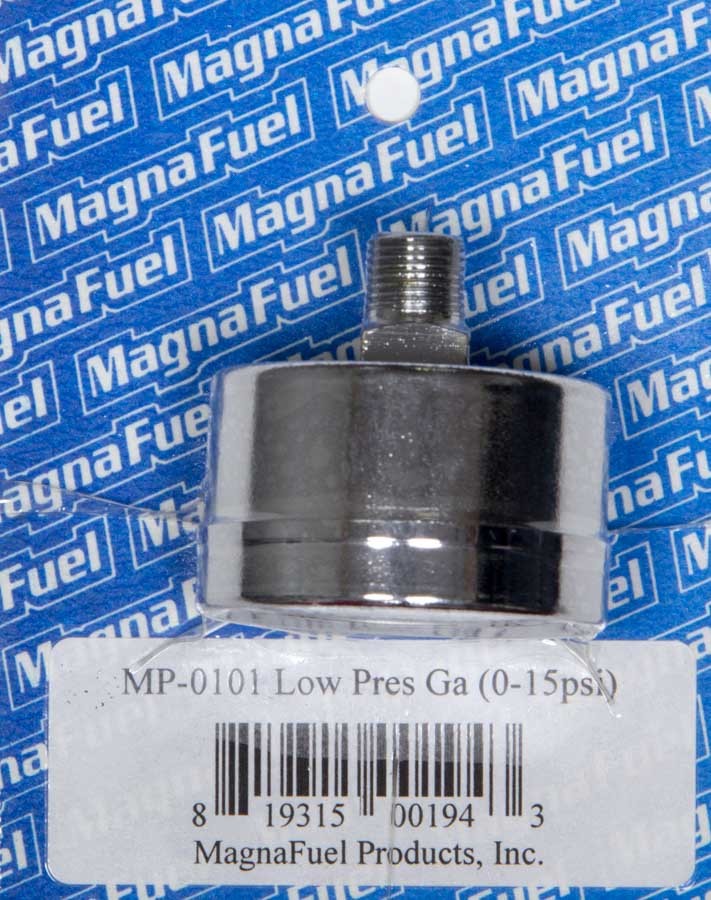 Magnafuel/Magnaflow Fuel Systems Pressure Gauge - 0-15 psi - Mechanical - Analog - 1-1/2 in Diameter - 1/8 in NPT Port