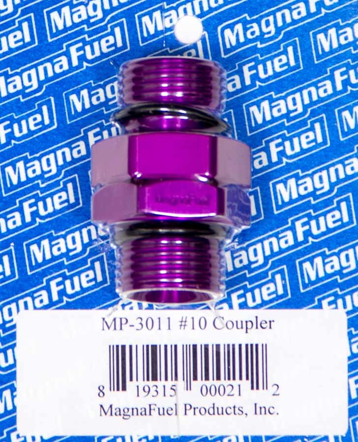 Magnafuel/Magnaflow Fuel Systems Fitting - Adapter - Straight - 10 AN Male O-Ring to 10 AN Male O-Ring - Aluminum -