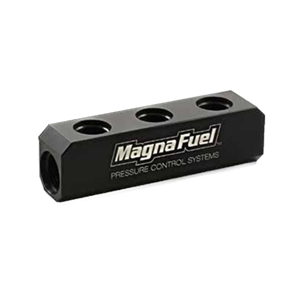 Magnafuel/Magnaflow Fuel Systems Fuel Block - Two 10 AN Female O-Ring Ports - Three 8 AN O-Ring Ports - Aluminum -