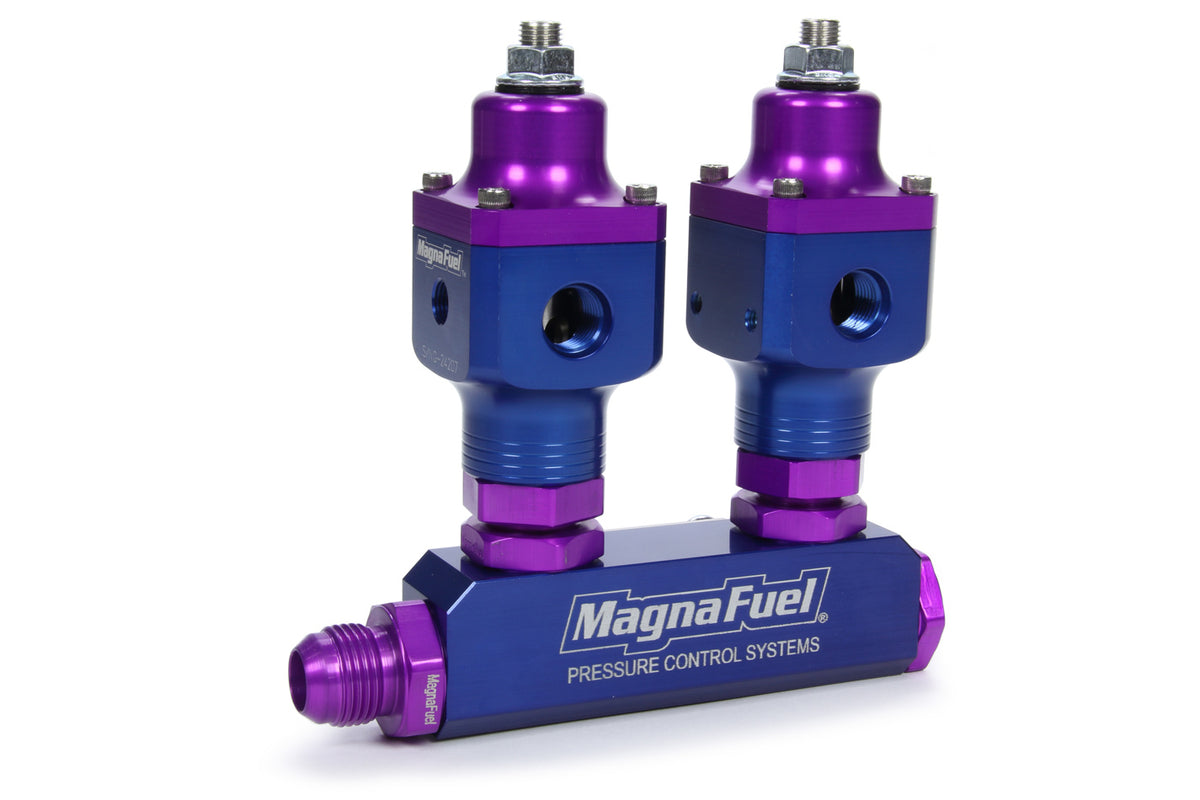 Magnafuel/Magnaflow Fuel Systems Nitrous Oxide Fuel Pressure Regulator Kit - Two Regulators - Fuel Block - Aluminum -