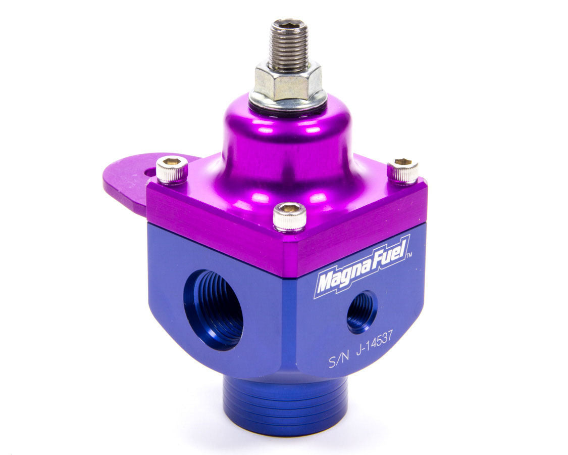 Magnafuel/Magnaflow Fuel Systems Fuel Pressure Regulator - 4 to 12 psi - In-Line - 10 AN O-Ring Inlet - Dual 8 AN