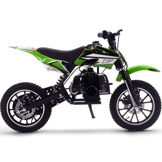 MotoTec Big Alien 50cc 2-Stroke Kids Gas Dirt Bike Green - view 2