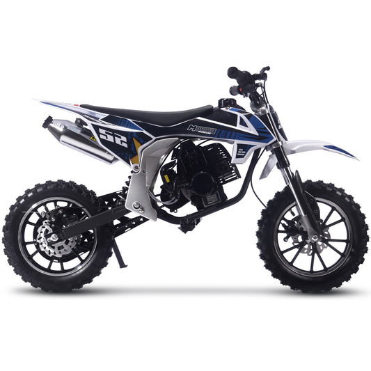 MotoTec Warrior 52cc 2-Stroke Kids Gas Dirt Bike Black - view 2