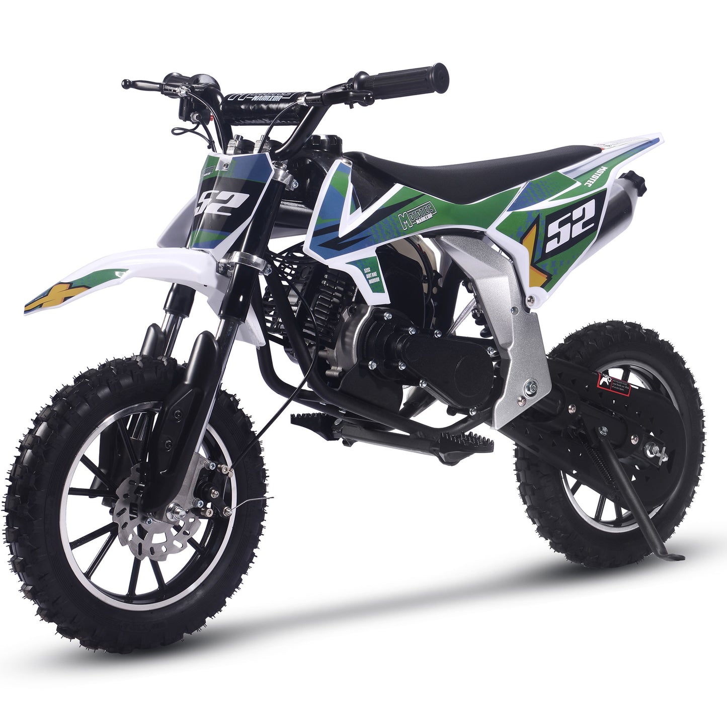 MotoTec Warrior 52cc 2-Stroke Kids Gas Dirt Bike Green - view 6