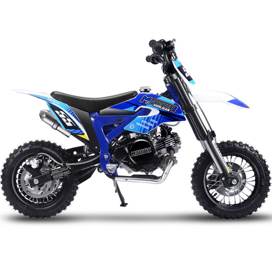 MotoTec Hooligan 60cc 4-Stroke Gas Dirt Bike Blue - view 2