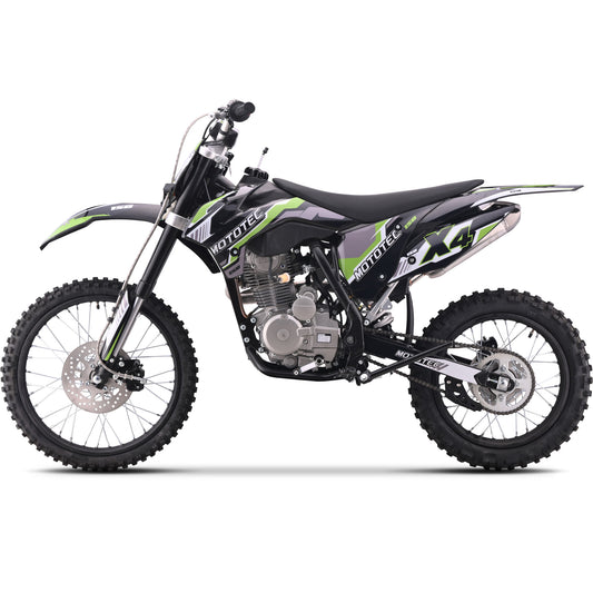 MotoTec X4 150cc 4-Stroke Gas Dirt Bike Black - view 2