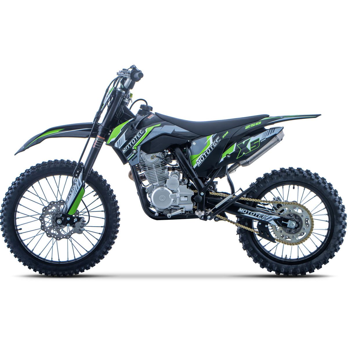 MotoTec X5 250cc 4-Stroke Gas Dirt Bike Black - view 6