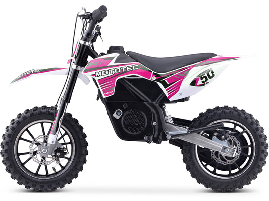 MotoTec 24V 500W Gazella Electric Dirt Bike Purple - view 2