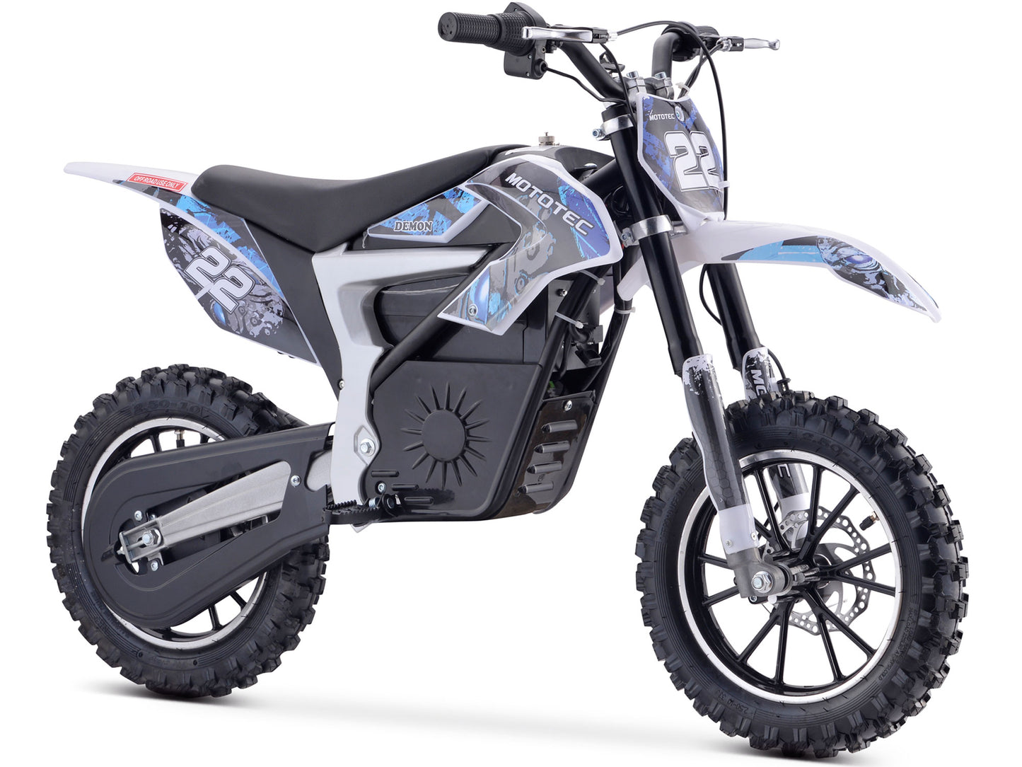 MotoTec 36V 790W Demon Electric Dirt Bike Lithium Blue