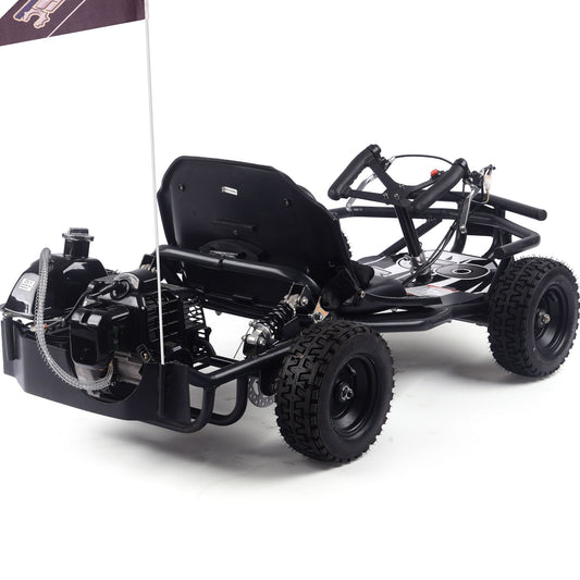 MotoTec Sandman Kids Gas 49cc Go Kart Black - view 2