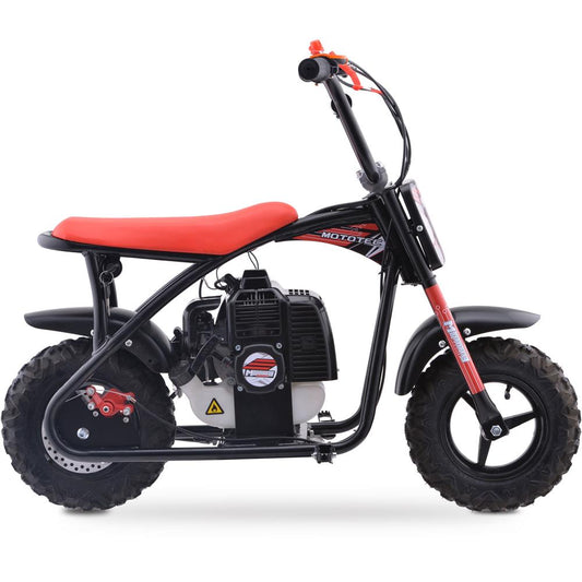 MotoTec Bandit 52cc 2-Stroke Kids Gas Mini Bike Red - view 2